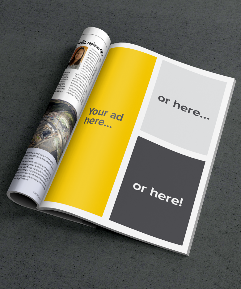 Magazine open on ads page